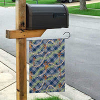 Navy Blue Palaka Hula Girls Seamless Hawaii Aloha Garden Flag - Polynesian Pride