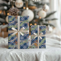 Navy Blue Palaka Hula Girls Seamless Hawaii Aloha Wrapping Paper LT7 - Polynesian Pride