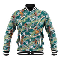 Teal Palaka Hula Girls Seamless Hawaii Aloha Baseball Jacket - Polynesian Pride