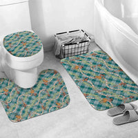 Teal Palaka Hula Girls Seamless Hawaii Aloha Bathroom Set - Polynesian Pride
