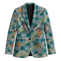 Teal Palaka Hula Girls Seamless Hawaii Aloha Blazer LT7 Unisex Teal - Polynesian Pride