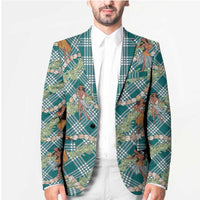 Teal Palaka Hula Girls Seamless Hawaii Aloha Blazer LT7 - Polynesian Pride