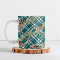Teal Palaka Hula Girls Seamless Hawaii Aloha Ceramic Mug - Polynesian Pride