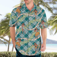 Teal Palaka Hula Girls Seamless Hawaii Aloha Hawaiian Shirt LT7 - Polynesian Pride