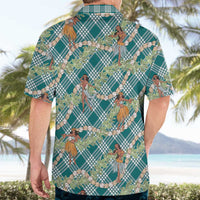 Teal Palaka Hula Girls Seamless Hawaii Aloha Hawaiian Shirt LT7 - Polynesian Pride