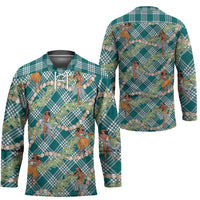 Teal Palaka Hula Girls Seamless Hawaii Aloha Hockey Jersey LT7 - Polynesian Pride