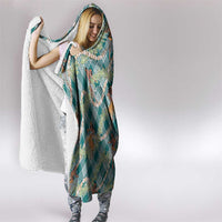 Teal Palaka Hula Girls Seamless Hawaii Aloha Hooded Blanket LT7 - Polynesian Pride