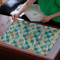 Teal Palaka Hula Girls Seamless Hawaii Aloha Puzzle - Polynesian Pride