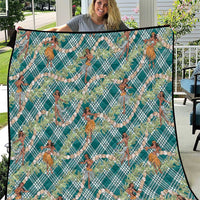 Teal Palaka Hula Girls Seamless Hawaii Aloha Quilt - Polynesian Pride