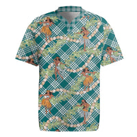 Teal Palaka Hula Girls Seamless Hawaii Aloha Rugby Jersey LT7 Teal - Polynesian Pride