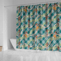 Teal Palaka Hula Girls Seamless Hawaii Aloha Shower Curtain - Polynesian Pride