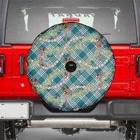 Teal Palaka Hula Girls Seamless Hawaii Aloha Spare Tire Cover - Polynesian Pride
