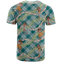 Teal Palaka Hula Girls Seamless Hawaii Aloha T Shirt - Polynesian Pride