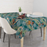 Teal Palaka Hula Girls Seamless Hawaii Aloha Tablecloth - Polynesian Pride