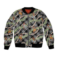 Sable Palaka Hula Girls Seamless Hawaii Aloha Bomber Jacket - Polynesian Pride