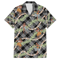 Sable Palaka Hula Girls Seamless Hawaii Aloha Family Matching Off Shoulder Maxi Dress and Hawaiian Shirt - Polynesian Pride