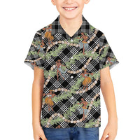 Sable Palaka Hula Girls Seamless Hawaii Aloha Family Matching Puletasi and Hawaiian Shirt - Polynesian Pride