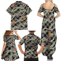 Sable Palaka Hula Girls Seamless Hawaii Aloha Family Matching Summer Maxi Dress and Hawaiian Shirt - Polynesian Pride