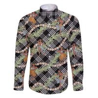 Sable Palaka Hula Girls Seamless Hawaii Aloha Family Matching Tank Maxi Dress and Hawaiian Shirt - Polynesian Pride