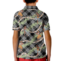 Sable Palaka Hula Girls Seamless Hawaii Aloha Kid Polo Shirt LT7 - Polynesian Pride