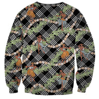 Sable Palaka Hula Girls Seamless Hawaii Aloha Sweatshirt - Polynesian Pride