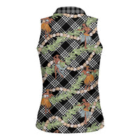 Sable Palaka Hula Girls Seamless Hawaii Aloha Women Sleeveless Polo Shirt LT7 - Polynesian Pride