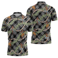 Sable Palaka Hula Girls Seamless Hawaii Aloha Zipper Polo Shirt LT7 - Polynesian Pride