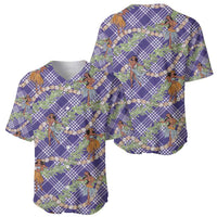 Lavender Palaka Hula Girls Seamless Hawaii Aloha Baseball Jersey LT7 - Polynesian Pride
