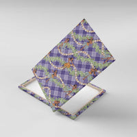 Lavender Palaka Hula Girls Seamless Hawaii Aloha Canvas Wall Art - Polynesian Pride