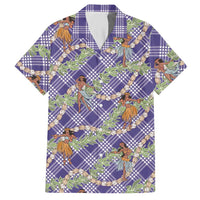 Lavender Palaka Hula Girls Seamless Hawaii Aloha Hawaiian Shirt LT7 Lavender - Polynesian Pride