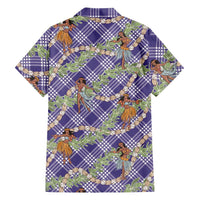 Lavender Palaka Hula Girls Seamless Hawaii Aloha Hawaiian Shirt LT7 - Polynesian Pride