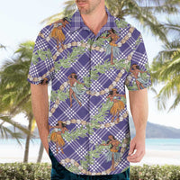 Lavender Palaka Hula Girls Seamless Hawaii Aloha Hawaiian Shirt LT7 - Polynesian Pride