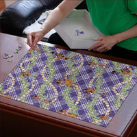 Lavender Palaka Hula Girls Seamless Hawaii Aloha Puzzle - Polynesian Pride