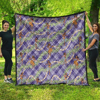 Lavender Palaka Hula Girls Seamless Hawaii Aloha Quilt - Polynesian Pride