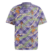 Lavender Palaka Hula Girls Seamless Hawaii Aloha Rugby Jersey LT7 Lavender - Polynesian Pride