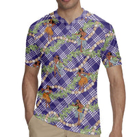 Lavender Palaka Hula Girls Seamless Hawaii Aloha Rugby Jersey - Polynesian Pride