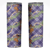 Lavender Palaka Hula Girls Seamless Hawaii Aloha Skinny Tumbler - Polynesian Pride