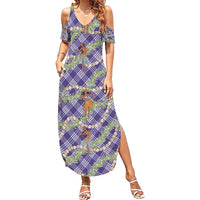 Lavender Palaka Hula Girls Seamless Hawaii Aloha Summer Maxi Dress - Polynesian Pride