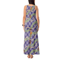 Lavender Palaka Hula Girls Seamless Hawaii Aloha Tank Maxi Dress - Polynesian Pride