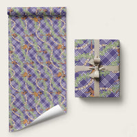 Lavender Palaka Hula Girls Seamless Hawaii Aloha Wrapping Paper LT7 58" × 23" Lavender - Polynesian Pride