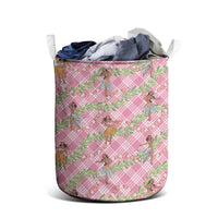Lokelani Pink Palaka Hula Girls Seamless Hawaii Aloha Laundry Basket - Polynesian Pride