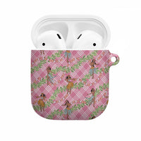 Lokelani Pink Palaka Hula Girls Seamless Hawaii Aloha AirPods Case LT7 Pink - Polynesian Pride