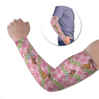 Lokelani Pink Palaka Hula Girls Seamless Hawaii Aloha Arm Sleeves - Polynesian Pride