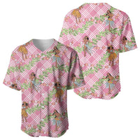 Lokelani Pink Palaka Hula Girls Seamless Hawaii Aloha Baseball Jersey LT7 - Polynesian Pride