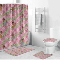 Lokelani Pink Palaka Hula Girls Seamless Hawaii Aloha Bathroom Set - Polynesian Pride