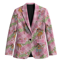Lokelani Pink Palaka Hula Girls Seamless Hawaii Aloha Blazer - Polynesian Pride