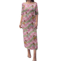 Lokelani Pink Palaka Hula Girls Seamless Hawaii Aloha Family Matching Puletasi and Hawaiian Shirt - Polynesian Pride