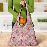 Lokelani Pink Palaka Hula Girls Seamless Hawaii Aloha Grocery Bag - Polynesian Pride