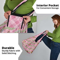 Lokelani Pink Palaka Hula Girls Seamless Hawaii Aloha Grocery Bag - Polynesian Pride