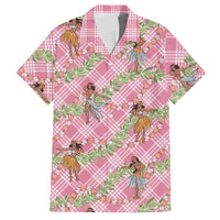 Lokelani Pink Palaka Hula Girls Seamless Hawaii Aloha Hawaiian Shirt LT7 Pink - Polynesian Pride